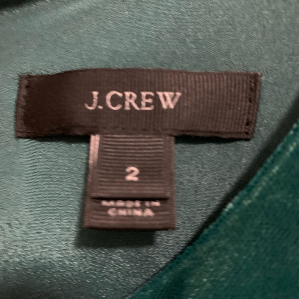 J. Crew green velvet dress - Picture 3 of 4